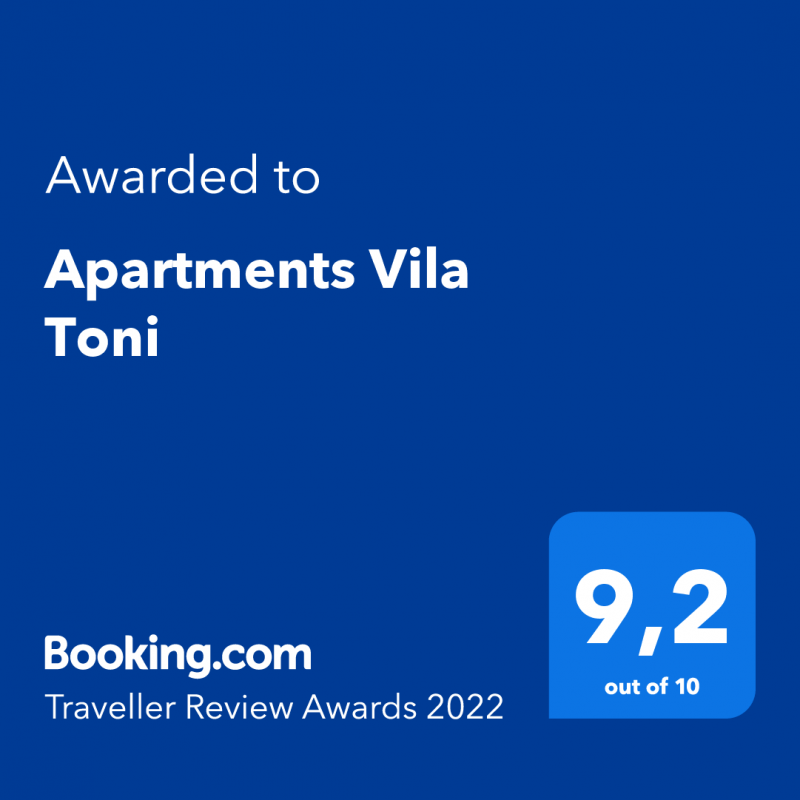 Apartments Vila Toni, Portoroz, Booking Award