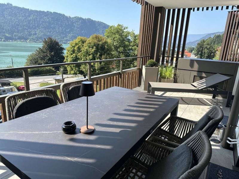 Terrasse mit Aussicht Apartment Deluxe Gerlitzen Ossiacher See